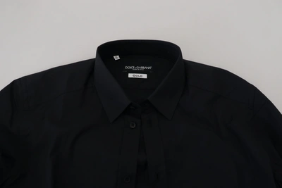 Shop Dolce & Gabbana Chic Black Cotton Dress Men's Shirt