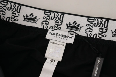 Shop Dolce & Gabbana Black Cotton Stretch Midi Brief Men's Underwear In Black And White