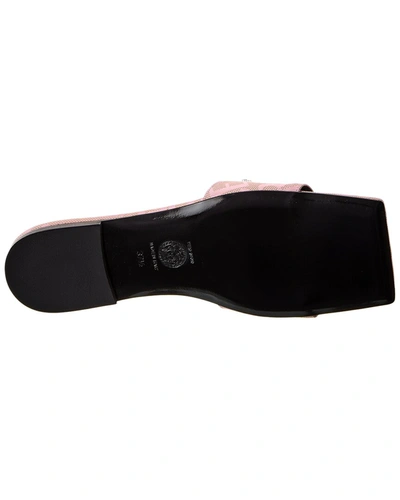 Shop Versace Canvas Flat In Pink
