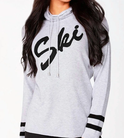 Shop Angel Ski Drawstring Sweater In Gray/black In White