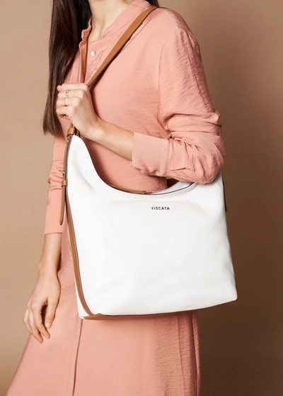Viscata Cyprien Leather Handbag In White