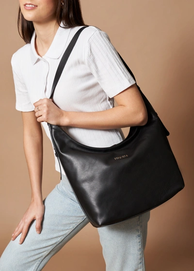 Viscata Cyprien Leather Handbag In Black