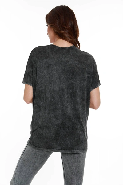 Shop Angel Braided Short Sleeve Tunic In Charcoal In Grey