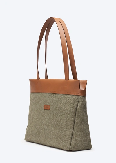 Viscata Tropez Canvas Handbag In Green