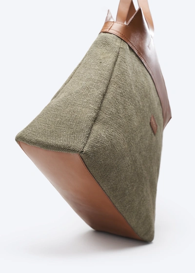 Viscata Tropez Canvas Handbag In Green