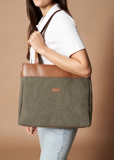 Viscata Tropez Canvas Handbag In Green