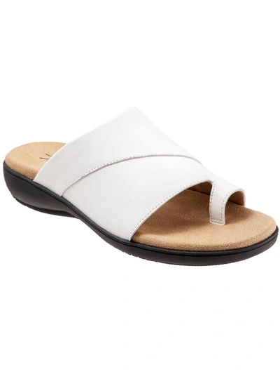 Shop Trotters Regina Womens Leather Everyday Mule Sandals In White