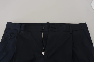 Shop Dolce & Gabbana Blue Cotton Chino Formal Men's Pants