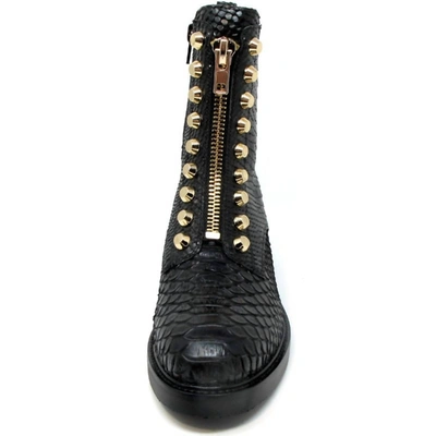 Jeffrey Campbell Tonette Bootie In Black Snake