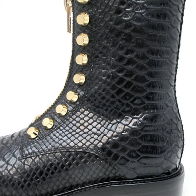 Jeffrey Campbell Tonette Bootie In Black Snake