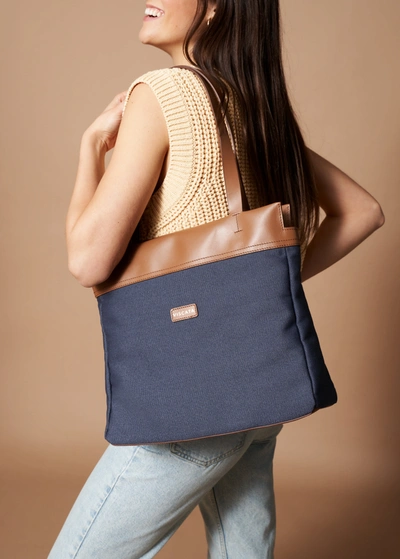 Viscata Tropez Canvas Handbag In Blue