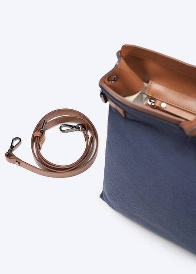 Viscata Cannes Canvas Handbag In Blue