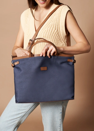 Viscata Cannes Canvas Handbag In Blue