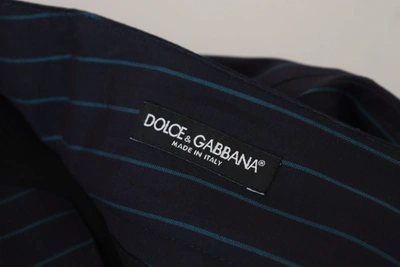 Shop Dolce & Gabbana Blue Striped Men Formal Men's Pants
