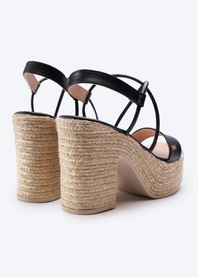 Viscata Elia Leather Sandal In Black