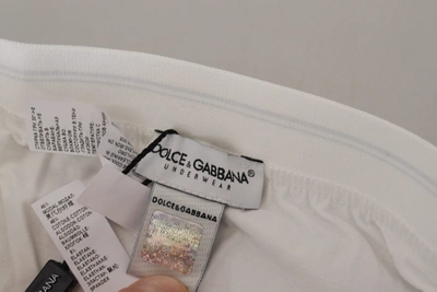 Shop Dolce & Gabbana White Cotton Blend Regular Boxer Men's Underwear