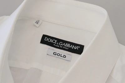 Shop Dolce & Gabbana Elegant White Slim Fit Dress Men's Shirt