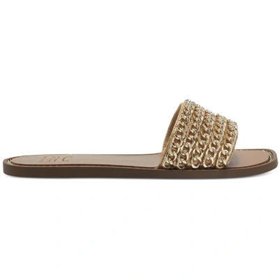 Inc Pelle Womens Slip-on Flat Slide Sandals In Multi