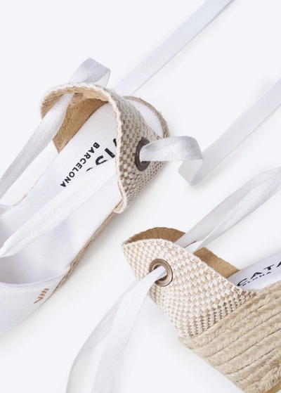 Viscata Escala Canvas Wedges Limited Edition In White