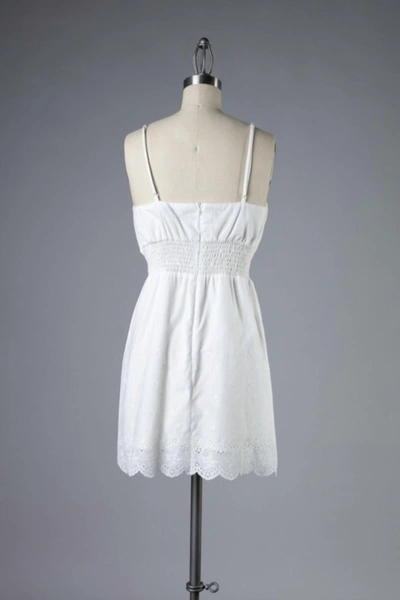 Shop Emory Park Eyelet Mini Dress In White