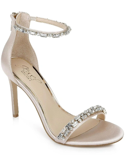Shop Jewel Badgley Mischka Campbell Womens Jeweled Stiletto Ankle Strap In Multi