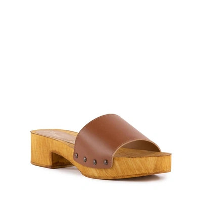 Seychelles Marine Layer Leather Wood Sandal In Multi