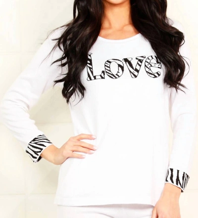 Shop Angel Love Scoop Neck Sweater In White