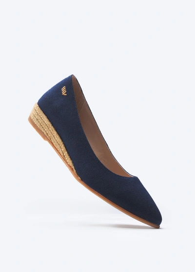 Viscata Rubina Canvas Flat In Blue