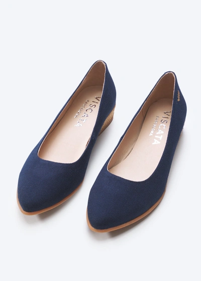 Viscata Rubina Canvas Flat In Blue