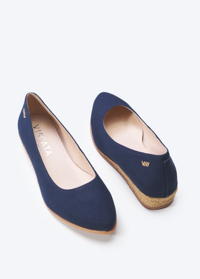 Viscata Rubina Canvas Flat In Blue