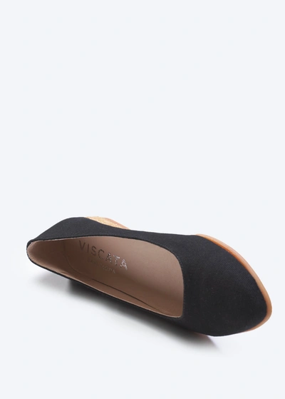 Viscata Rubina Canvas Flat In Black
