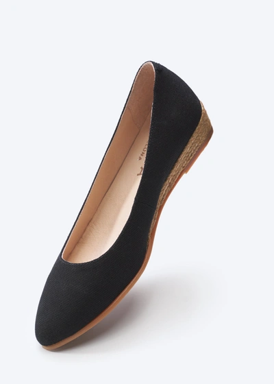 Viscata Rubina Canvas Flat In Black