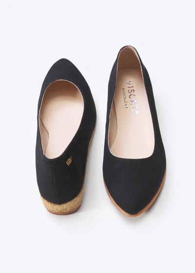 Viscata Rubina Canvas Flat In Black