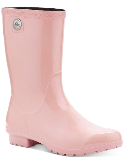 Shop Ugg Sienna Womens Rubber Mid-calf Rain Boots In Pink