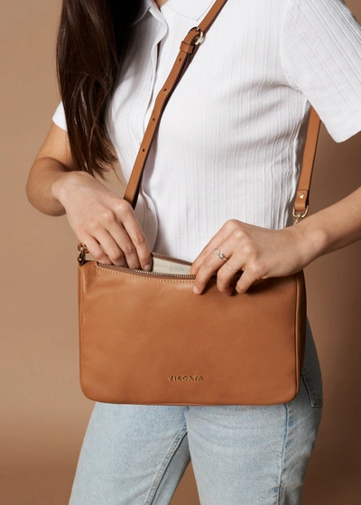 Viscata Nice Leather Handbag In Brown