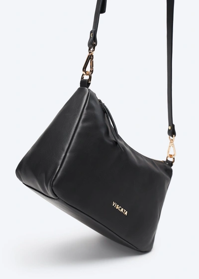 Viscata Nice Leather Handbag In Black