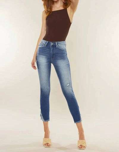 Shop Kancan Geneva High Rise Ankle Skinny Jeans In Medium Blue