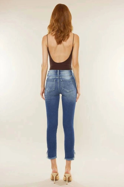 Kancan Geneva High Rise Ankle Skinny Jeans In Medium Blue