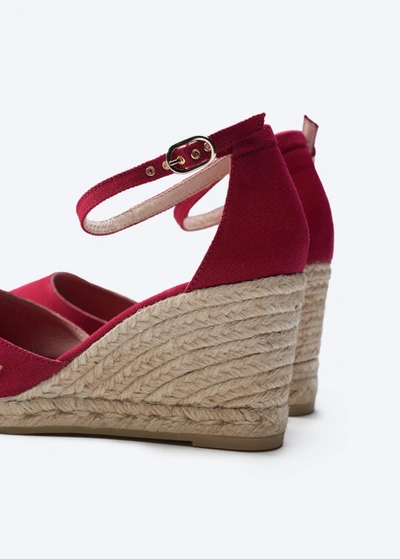 Viscata Estartit Limited Edition Canvas Espadrille Wedges In Red