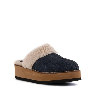 Seychelles Steady Platform Mule In Navy Denim In Multi