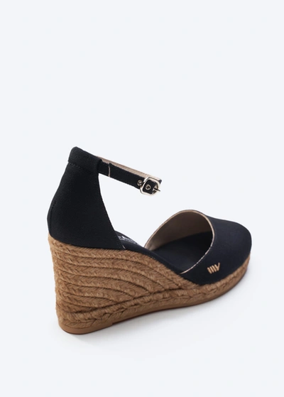 Viscata Estartit Canvas Wedges In Black