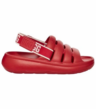 Shop Ugg Sport Yeah Slide In Samba Red In Multi