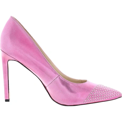 Shop Nine West Tadaa 3 Womens Faux Leather Studded Pumps In Pink