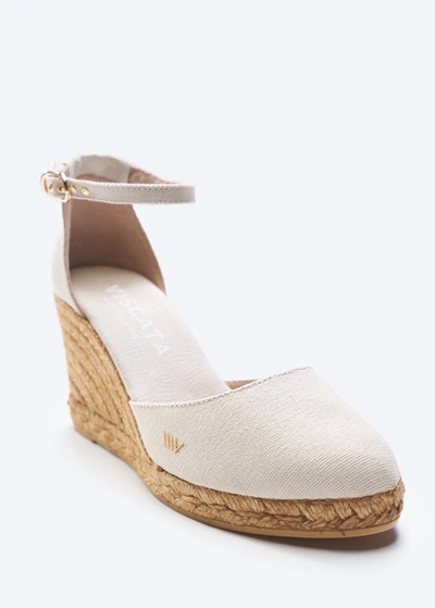 Viscata Estartit Canvas Espadrille Wedges In Beige