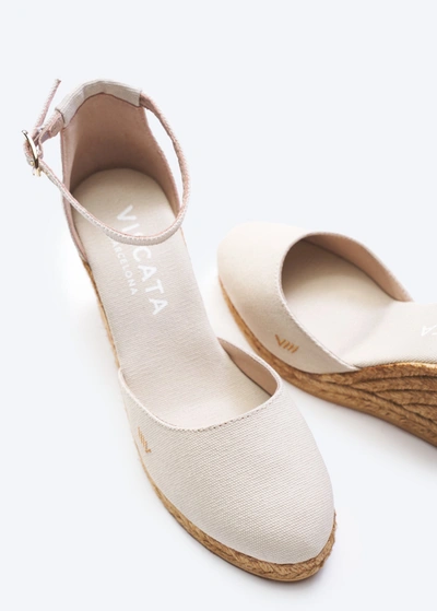 Viscata Estartit Canvas Espadrille Wedges In Beige