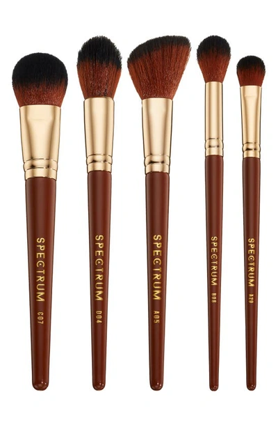 Shop Spectrum Pantherine 5-piece Makeup Brush Set $56 Value In Brown