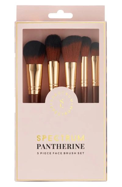 Shop Spectrum Pantherine 5-piece Makeup Brush Set $56 Value In Brown