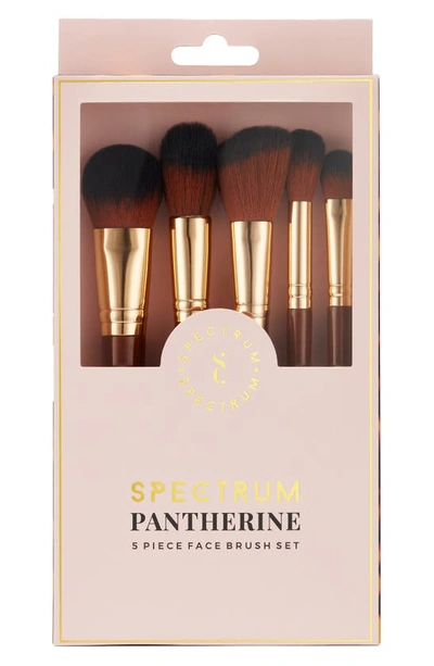 Spectrum Pantherine 5-piece Makeup Brush Set $56 Value In Brown