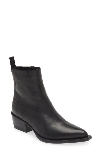 Shop Golden Goose Debbie Pointed Toe Ankle Boot In Black