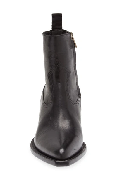 Shop Golden Goose Debbie Pointed Toe Ankle Boot In Black